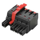 WEIDMULLER - Connettori per circuito stampato, 1000V, 76A, Passo 10.16mm, 16mm², 4 poli, PUSH IN con attuatore, Box BUF 10.16IT/04/180MF4 AG BK BX.