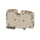 WEIDMULLER - Morsettiera passante PUSH IN Beige scuro 35 mm² 125 A 1000 V Numero di collegamenti: 2 Numero di piani: 1 TS 35 V-0 Wemid 130 °C A2C 35.