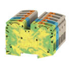 WEIDMULLER - Morsettiera passante PUSH IN Beige scuro 35 mm² 125 A 1000 V 10 collegamenti 1 piano TS 35 V-0 Wemid 130 °C A2C 35 3FT-N-PE.