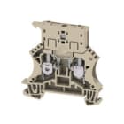 WEIDMULLER - Morsetto componibile portafusibile, collegamento a vite, beige scuro, 6 mm², 6.3 A, 36 V, numero di collegamenti: 2, numero di piani: 1, TS 35, V-0, WSI 6/LD 10-36V LLC.