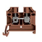 WEIDMULLER - Morsettiera passante a vite marrone 2.5 mm² 24 A 800 V, 2 collegamenti, 1 piano, SAK 2.5/35 BR, V-2 PA 66 100 °C.