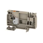 WEIDMULLER - Morsetto d'alimentazione PUSH IN Beige scuro 10 mm² 57 A 250 V Numero di collegamenti: 1 Numero di piani: 1 TS 35 V-0 Wemid AAP21 10 LO OR.