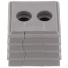 WEIDMULLER - Passacavo fessurato per cavi da 6.5 mm a 7 mm, resistente da -40 °C a 90 °C, realizzato in TPE di colore grigio chiaro, modello CABTITE SE 2/6.5 SML GY.