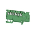 WEIDMULLER - Morsettiera passante PUSH IN verde 1.5 mm² 17.5 A 500 V Numero di piani 1 V-0 Wemid 130 °C AAP11 1.5 LI GN/OR.