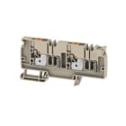 WEIDMULLER - Morsetto d'alimentazione PUSH IN beige 6 mm² 41 A 250 V Numero di collegamenti: 2 Numero di piani: 1 TS 35 V-0 Wemid AAP13 6 LO-LO OR