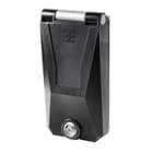 WEIDMULLER - Custodia portacomponenti con telaio singolo e coperchio in metallo, chiusura di sicurezza con chiave (serratura Daimler), disponibile in nero e IE-FC-SFM-CAB-DB.