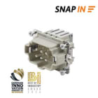 WEIDMULLER - Inserto di contatto maschio per connettori a innesto industriali, 500V, 24A, 6 poli, SNAP IN, dimensione 3, HDC HE 6 MQT.