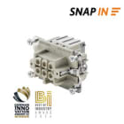 WEIDMULLER - Inserto di contatto femmina HDC HE 06 FQT, 500V, 24A, 6 poli, SNAP IN, dimensione 3.