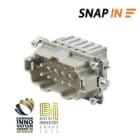 WEIDMULLER - Inserto di contatto maschio per connettori a innesto industriali HDC HE 10 MQT, 500V, 16A, 10 poli, SNAP IN, grandezza 4.