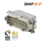 WEIDMULLER - Inserto di contatto maschio per connettori a innesto industriali HDC HE 16 MQT, 500V, 16A, 16 poli, SNAP IN, dimensioni 6. 2666970000