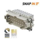 WEIDMULLER - Inserto di contatto maschio per connettori a innesto industriali HDC HE 16 MQT, 500V, 16A, 16 poli, SNAP IN, dimensioni 6.