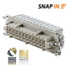 WEIDMULLER - Inserto di contatto femmina HDC HE 24 FQT, 500V, 16A, 24 poli, SNAP IN, dimensioni 12,8.