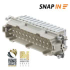 WEIDMULLER - Inserto di contatto maschio HDC HE 24 MQT, connettori a innesto industriali, 500V, 16A, 24 poli, SNAP IN, grandezza 8.