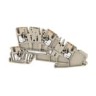 WEIDMULLER - Morsetto da installazione multi piano, PUSH IN, Beige scuro, 2.5 mm², 24 A, 400 V, Numero di collegamenti: 4, Numero di piani: 2, TS 35, V-0, Wemid AITB 2.5 LDT-L W/O DTLV.