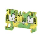 WEIDMULLER - Morsetto PE SNAP IN Verde/giallo 2.5 mm² 800 V Numero di collegamenti: 2 Numero di piani: 1 TS 35 V-0 Wemid AS2C 2.5 PE 2674560000