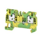 WEIDMULLER - Morsetto PE SNAP IN Verde/giallo 2.5 mm² 800 V Numero di collegamenti: 2 Numero di piani: 1 TS 35 V-0 Wemid AS2C 2.5 PE