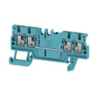WEIDMULLER - Morsettiera passante PUSH IN blu 1.5 mm² 17.5 A 500 V 4 collegamenti TS 35 V-0 Wemid 130 °C A4C 1.5 DL BL.
