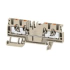 WEIDMULLER - Morsettiera passante PUSH IN Beige scuro 2.5 mm² 24 A 800 V Numero di collegamenti: 4 Numero di piani: 1 TS 35 V-0 Wemid 130 °C A4C 2.5 DL