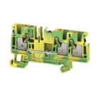 WEIDMULLER - Morsetto PE PUSH IN Verde/giallo 4 mm² Numero di piani: 1 TS 35 V-0 Wemid A3C 4 PE DL.