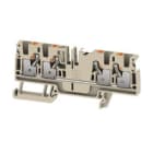 WEIDMULLER - Morsettiera passante PUSH IN Beige scuro 4 mm² 32 A 800 V Numero di collegamenti: 4 Numero di piani: 1 TS 35 V-0 Wemid 130 °C A4C 4 DL.