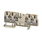 WEIDMULLER - Morsettiera passante PUSH IN Beige scuro 4 mm² 32 A 800 V Numero di collegamenti: 4 Numero di piani: 1 TS 35 V-0 Wemid 130 °C A4C 4 DL.