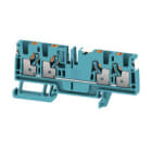 WEIDMULLER - Morsettiera passante PUSH IN blu 4 mm² 32 A 800 V Numero di collegamenti 4 Numero di piani 1 TS 35 V-0 Wemid 130 °C A4C 4 DL BL.
