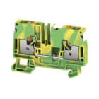 WEIDMULLER - Morsetto PE PUSH IN Verde/giallo 6 mm² Numero di piani: 1 TS 35 V-0 Wemid A2C 6 PE DL.