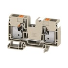WEIDMULLER - Morsettiera passante PUSH IN Beige scuro 16 mm² 1000 V Numero di piani: 1 TS 35 V-0 130 °C A2C 16 DL.