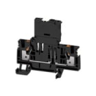 WEIDMULLER - Morsetto componibile portafusibile PUSH IN nero 4 mm² 6.3 A 36 V Numero di collegamenti: 2 Numero di piani: 1 TS 35 V-0 Wemid G-Si 5 x 20 AFS 4 2C 10-36V DL BK.