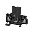 WEIDMULLER - Morsetto componibile portafusibile PUSH IN nero 4 mm² 6.3 A 250 V Numero di collegamenti: 2 Numero di piani: 1 TS 35 V-0 Wemid G-Si 5 x 20 AFS 4 2C 100-250V DL BK
