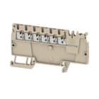 WEIDMULLER - Morsetto ripartitore di potenziale PUSH IN Beige scuro 1.5 mm² 17.5 A 500 V Numero di collegamenti: 6 Numero di piani: 1 TS 35 V-0 Wemid AAP11 1.5 LI DL RD