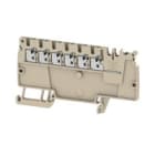 WEIDMULLER - Morsetto ripartitore di potenziale PUSH IN Beige scuro 1.5 mm² 17.5 A 500 V Numero di collegamenti: 6 Numero di piani: 1 TS 35 V-0 Wemid AAP11 1.5 LI DL BL.