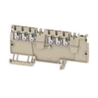 WEIDMULLER - Morsetto ripartitore di potenziale PUSH IN Beige scuro 1.5 mm² 16 A 250 V Numero di collegamenti: 6 Numero di piani: 1 V-0 Wemid AAP13 1.5 LI-LI DL.