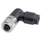 WEIDMULLER - Connettore circolare femmina diritto PUSH IN M12 4-8 mm SAIBWP-4A-4/8-M12, 4 poli, collegamento schermato Ness.