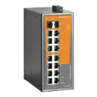WEIDMULLER - Switch rete unmanaged Fast Ethernet, 14x RJ45, 2x Slots 100BaseSFP, -40 °C...75 °C, IP30, IE-SW-EL16-14TX-2FESFP.