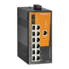 WEIDMULLER - Switch rete managed Gigabit Ethernet, 12x RJ45, 2 Slots 100/1000BaseSFP, -40 °C...75 °C, IP30, IE-SW-AL14M-12GT-2GESFP.