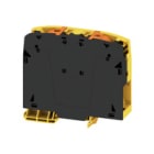 WEIDMULLER - Morsettiera passante PUSH IN nero/giallo 95 mm² 232 A 1000 V Numero di piani: 1 TS 35 V-0 Wemid 130 °C A2C 95/120 FE.