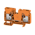 WEIDMULLER - Morsettiera passante PUSH IN arancione 10 mm² 57 A 1000 V Numero di collegamenti: 2 Numero di piani: 1 TS 35 V-0 Wemid 130 °C A2C 10 OR.
