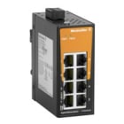 WEIDMULLER - Switch rete unmanaged Gigabit Ethernet, 8 porte RJ45, -40 °C...75 °C, IP30 IE-SW-EL08-8GT-MINI.
