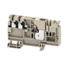 WEIDMULLER - Morsetto ripartitore di potenziale PUSH IN Beige scuro 10 mm² 57 A 800 V Numero di collegamenti: 1 Numero di piani: 1 TS 35 V-0 Wemid AAP12 10/4X2.5 LO-LI WT.