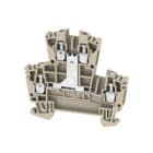WEIDMULLER - Morsetto componibile a più piani, collegamento a vite, beige scuro, 2.5 mm², 400 V, numero di collegamenti: 4, numero di piani: 2, TS 35, V-0, Wemid WDK 2.5V ZQV.