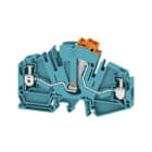 WEIDMULLER - Morsetto sezionatore di prova blu 6 mm² 30 A 500 V TS 35 TS 32 V-0 Wemid WTTB 6 BL.