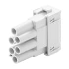 WEIDMULLER - Inserto modulo per connettori industriali, 16 A, 6 poli, PUSH IN con attuatore, Slot a innesto: 1 HDC MHE 6 FP.