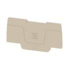 WEIDMULLER - Piastra terminale per morsetti, Beige scuro, Posizione verticale: 56.9 mm, Larghezza: 2.1 mm, V-0, Wemid, bloccabile: Sì