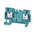 WEIDMULLER - Morsettiera passante SNAP IN blu 2.5 mm² 24 A 800 V Numero di collegamenti: 2 Numero di piani: 1 TS 35 V-0 Wemid 130 °C AS2C 2.5 BL.