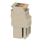 WEIDMULLER - Connettore (Morsetto) PUSH IN Beige scuro 6 mm² 30 A 500 V V-0 Wemid Numero di poli: 2 Larghezza: 16.2 mm Posizione verticale: 27.5 mm APG 6/2 MBB.