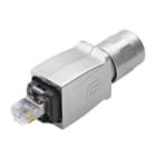 WEIDMULLER - connettore rj45 ip67 collegamento 1 rj45 collegamento 2 crimpaturaprofinetawg 23 awg 22 ie-ps-v14m-rj45-th-p