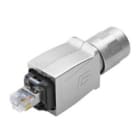 WEIDMULLER - connettore rj45 ip67 collegamento 1 rj45 collegamento 2 crimpaturaprofinetawg 23 awg 22 ie-ps-v14m-rj45-th-p