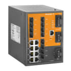 WEIDMULLER - Switch rete managed Gigabit Ethernet, 8x RJ45, 12x 100/1000BaseSFP Slot, -40 °C...85 °C, IP30, IE-SW-SL20M-8GT-12GESFP-LV.
