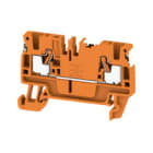 WEIDMULLER - Morsettiera passante PUSH IN arancione 2.5 mm² 24 A 800 V Numero di collegamenti: 2 Numero di piani: 1 V-0 Wemid 130 °C A2C 2.5 DL OR.